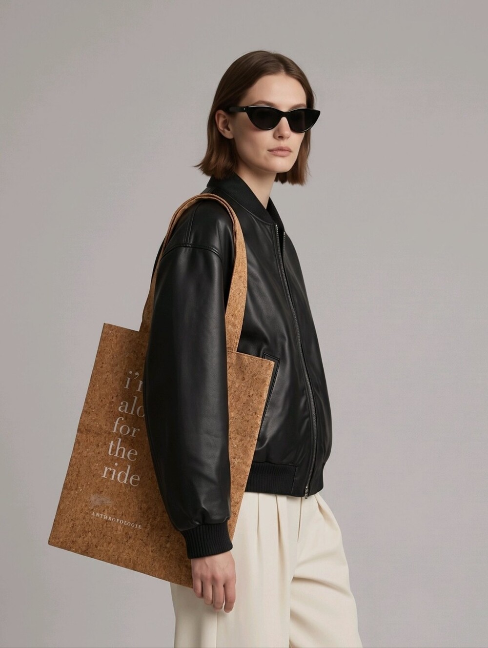 Anthropologie ✦ Cork Tote Bag ✦ Eco‑Friendly Recycled Material Gold Fleck 15x16